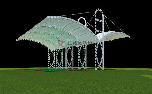 臨汾網(wǎng)球場膜結(jié)構(gòu)罩棚設(shè)計施工安裝【案例圖片】 　　