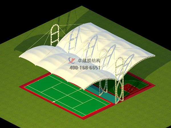 長沙網球場膜結構頂棚罩棚十年施工經驗 　　